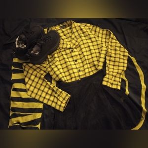 Charlotte Russe Mesh Plain Black Skirt